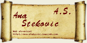 Ana Steković vizit kartica